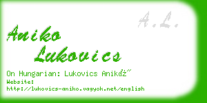 aniko lukovics business card